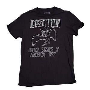 Led Zeppelin 1977 US Tour‎ Icarus Graphic Tee Black Mens Medium M Shirt 2022